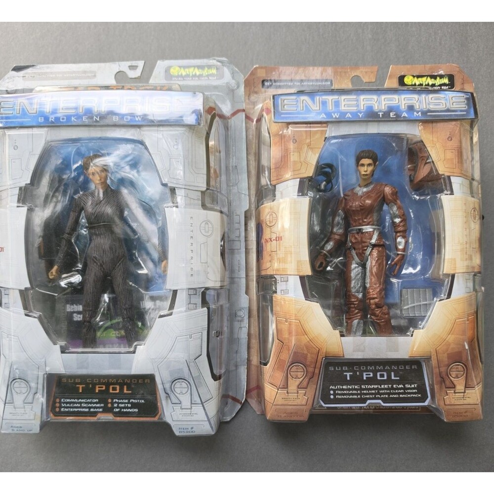 Star Trek Enterprise T'POL Art Asylum Action Figures Sealed Broken Bow Away Team